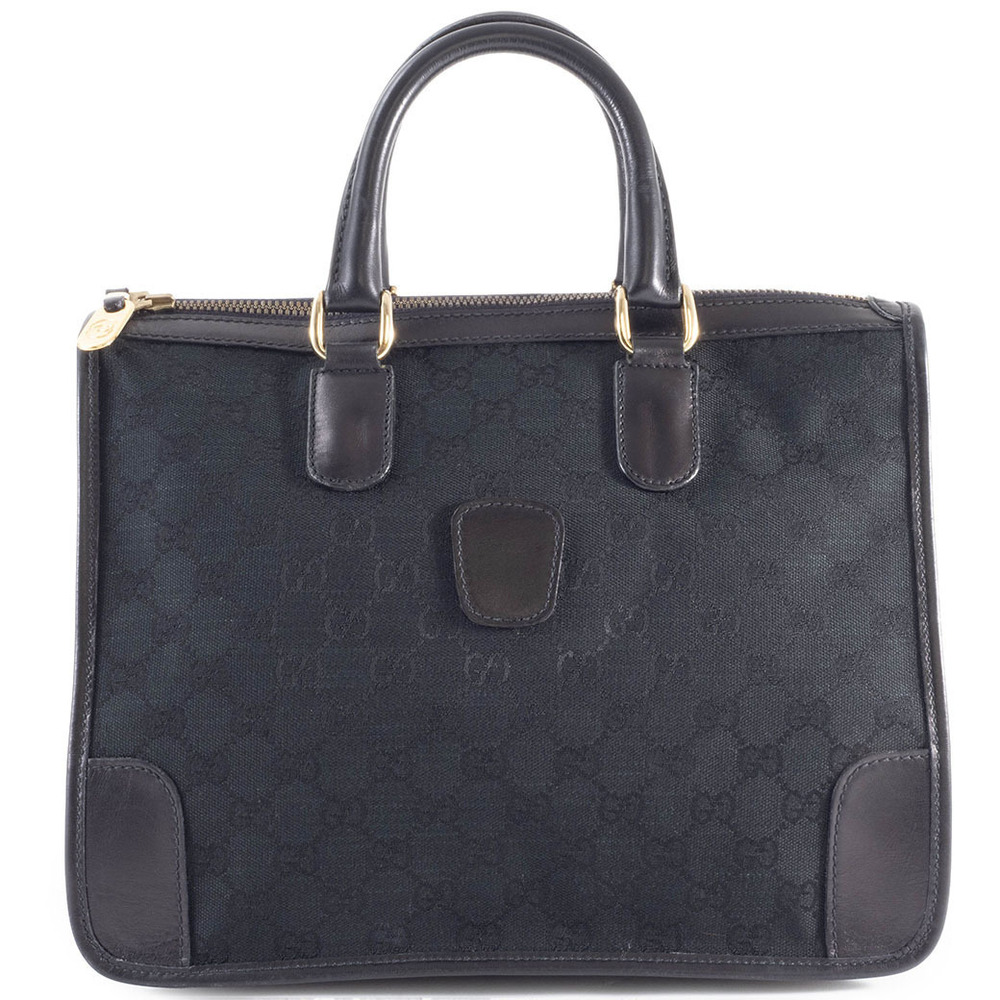 Gucci bag GG canvas leather black